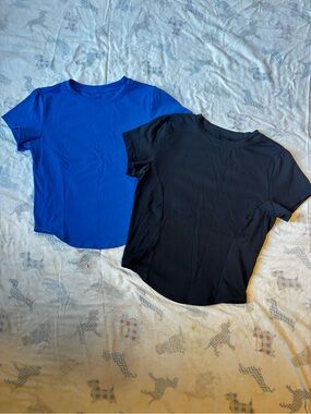 Amazon Short Sleeve Tee Set in Royal Blue and Black